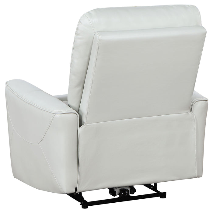 Coaster Greenfield Upholstered Power Recliner Chair Ivory Default Title