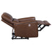 Coaster Greenfield Upholstered Power Recliner Chair Saddle Brown Default Title