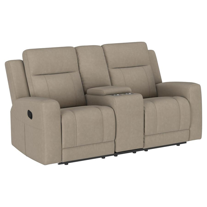 Brentwood 3-piece Upholstered Reclining Sofa Set Taupe