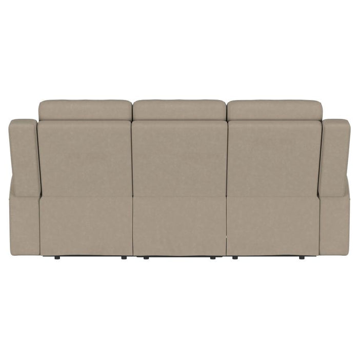 Brentwood Upholstered Motion Reclining Sofa Taupe