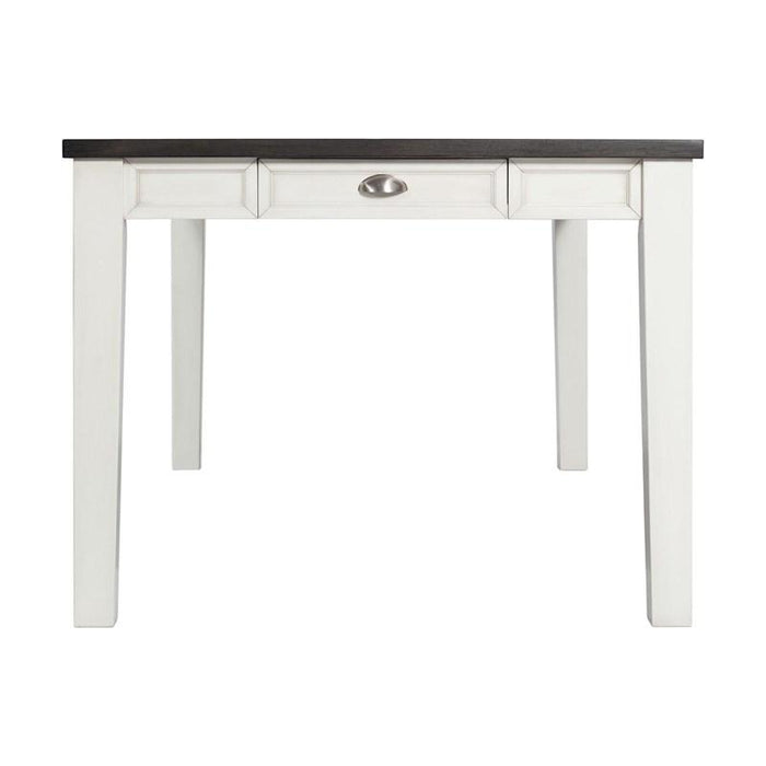 Kayla Two Tone Counter Table w/Grey Top with 2 Drawers