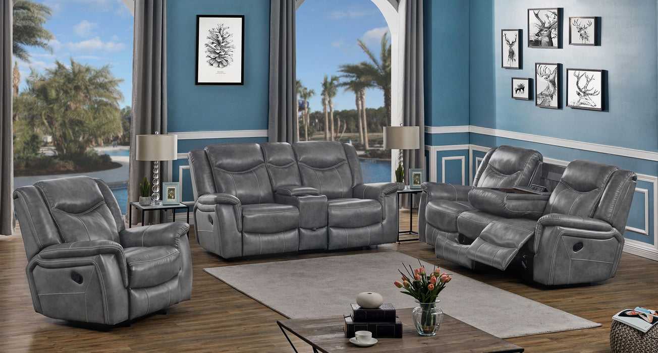 Coaster Conrad Upholstered Motion Sofa Cool Grey Default Title