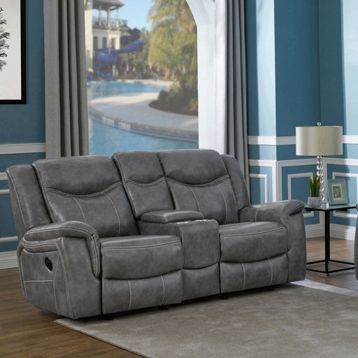 Coaster Conrad Upholstered Motion Loveseat Cool Grey Default Title