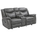 Coaster Conrad Upholstered Motion Loveseat Cool Grey Default Title