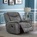 Coaster Conrad Upholstered Motion Glider Recliner Grey Default Title