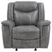 Coaster Conrad Upholstered Motion Glider Recliner Grey Default Title