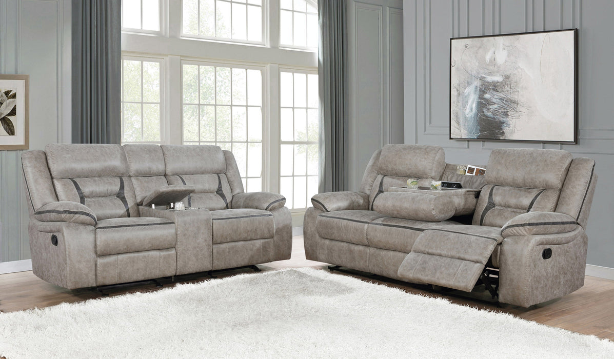 Coaster Greer Upholstered Tufted Living Room Set Sofa+Loveseat+Armchair