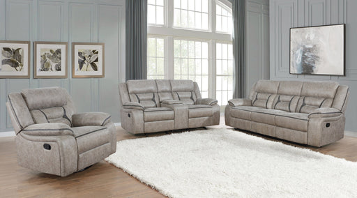 Coaster Greer Upholstered Tufted Living Room Set Sofa+Loveseat+Armchair