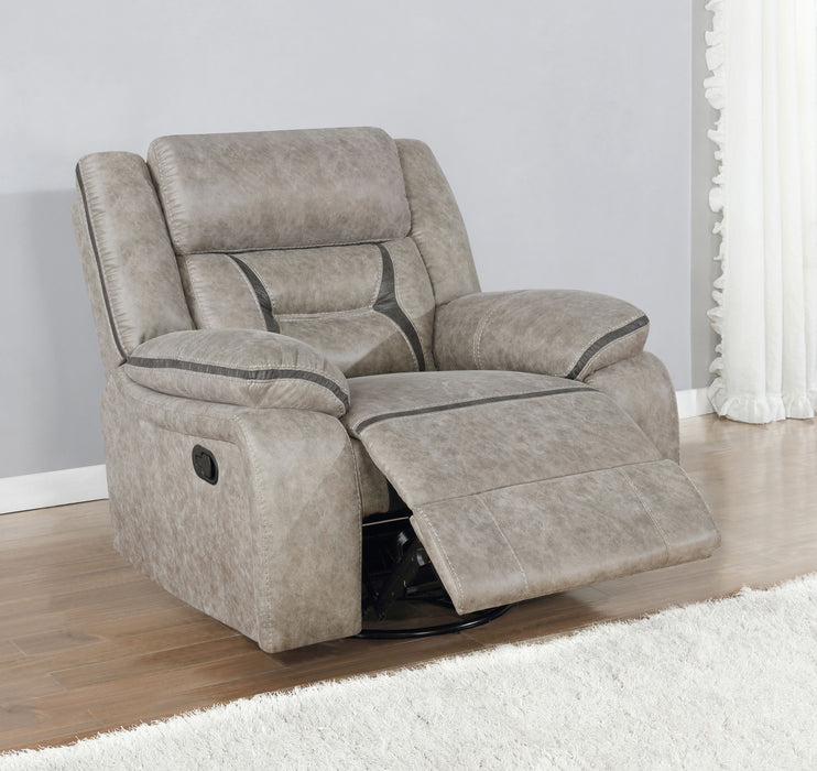 Coaster Greer Upholstered Tufted Back Glider Recliner Default Title