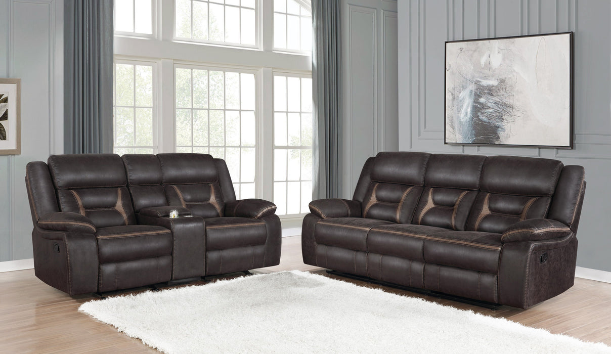 Coaster Greer Upholstered Tufted Living Room Set Sofa+Loveseat