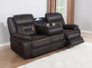 Coaster Greer Upholstered Tufted Living Room Set Sofa+Loveseat+Armchair