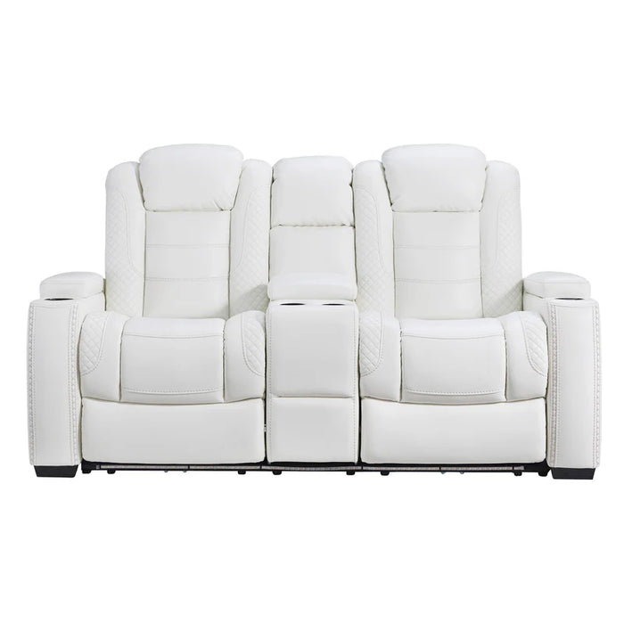 Party Time Power Reclining Loveseat with Console