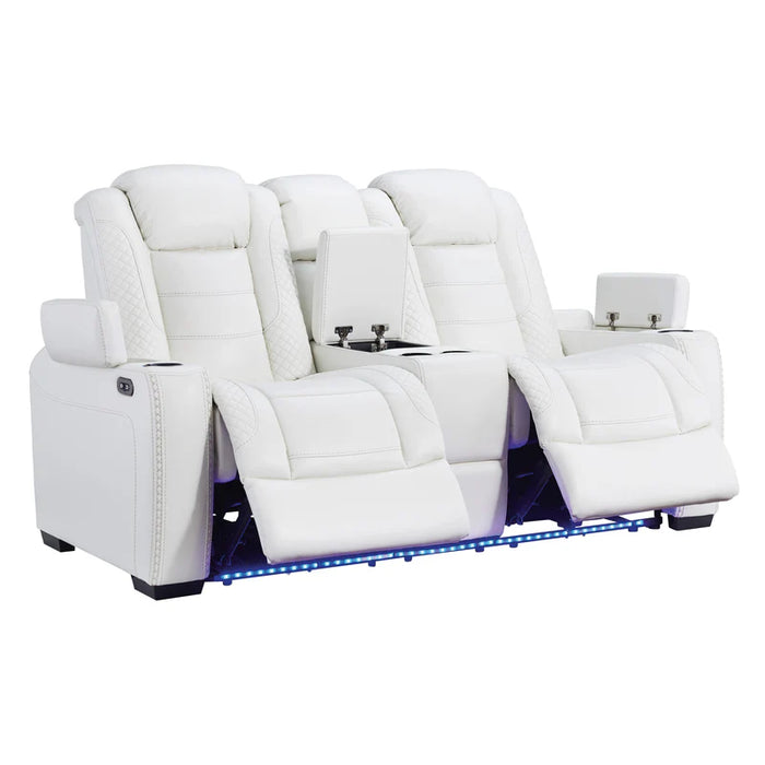 Party Time Power Reclining Loveseat with Console