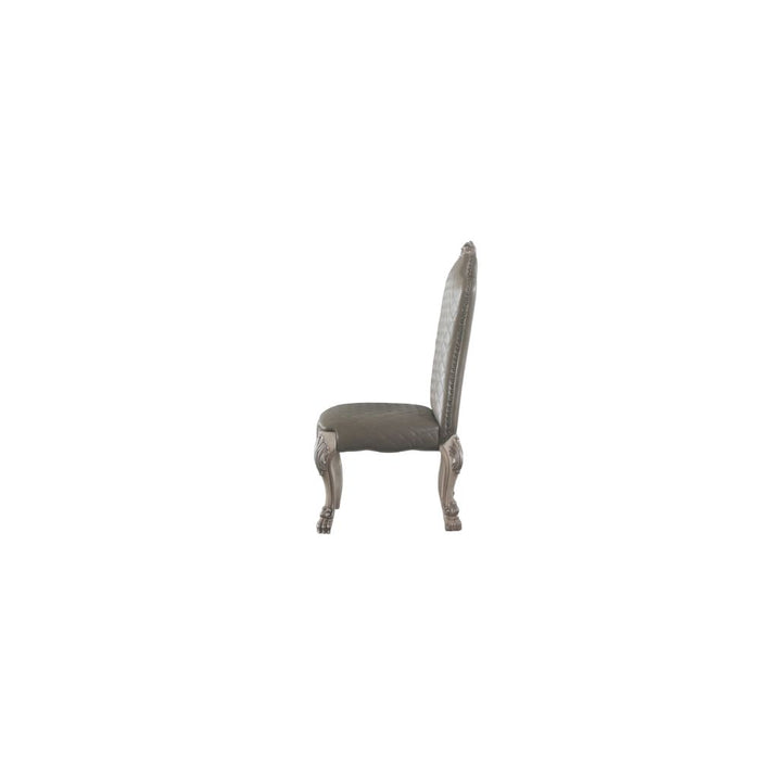 Dresden 46"H Upholstered Side Chair (Set-2) with Diamond Pattern & Welt Trim