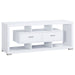 Coaster Darien 2-drawer Rectangular TV Console White Default Title