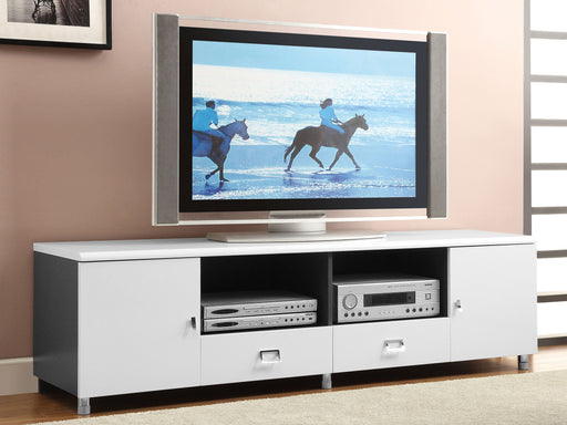 Coaster Burkett 2-drawer TV Console White and Grey Default Title