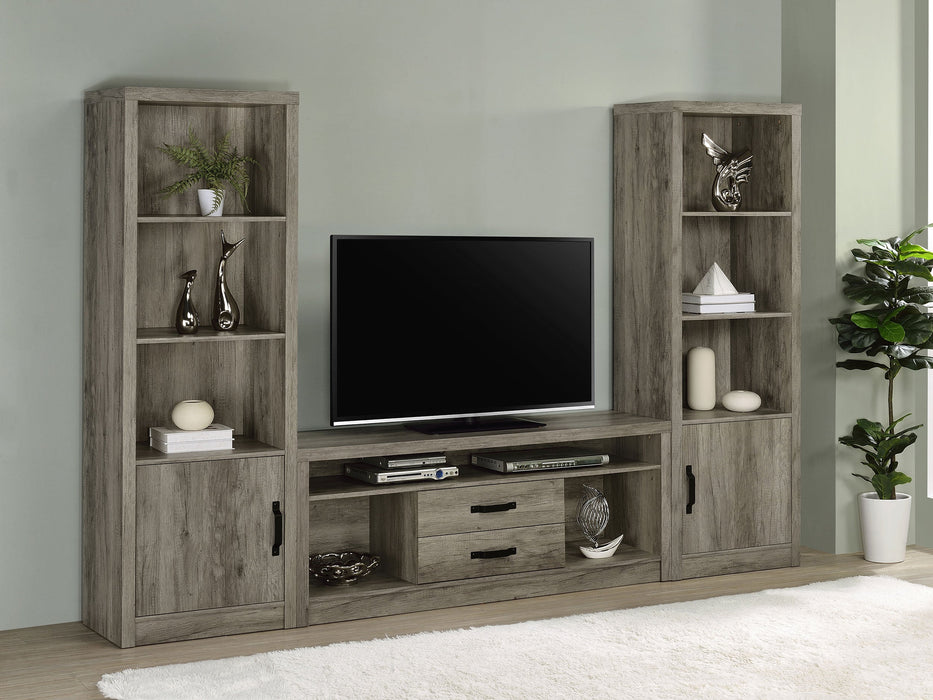 Coaster Burke 3-piece Entertainment Center Grey Driftwood Default Title