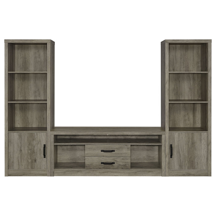 Coaster Burke 3-piece Entertainment Center Grey Driftwood Default Title