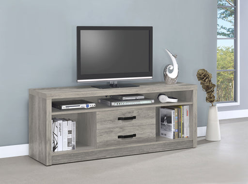 Coaster Burke 2-drawer TV Console Grey Driftwood