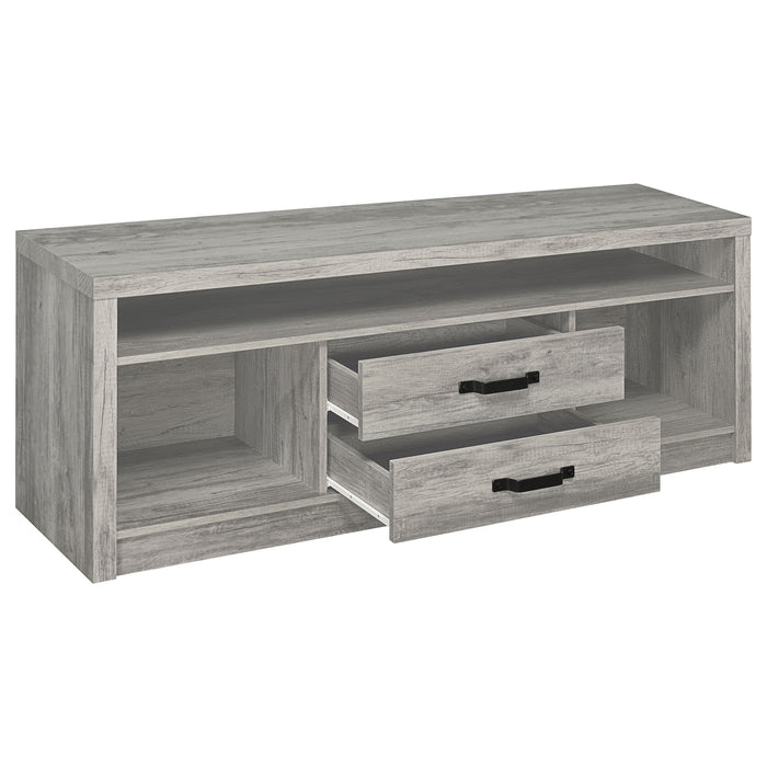 Coaster Burke 2-drawer TV Console Grey Driftwood