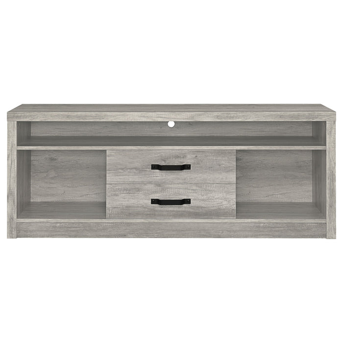 Coaster Burke 2-drawer TV Console Grey Driftwood