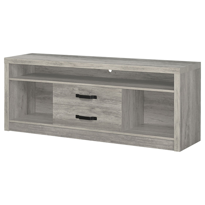 Coaster Burke 2-drawer TV Console Grey Driftwood