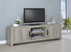 Coaster Burke 2-door TV Console Grey Driftwood Default Title