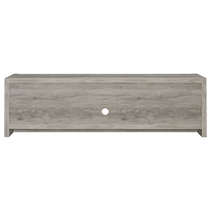 Coaster Burke 2-door TV Console Grey Driftwood Default Title