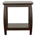 Coaster Dixon Square End Table with Bottom Shelf Espresso Default Title