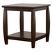 Coaster Dixon Square End Table with Bottom Shelf Espresso Default Title