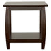 Coaster Dixon Square End Table with Bottom Shelf Espresso Default Title