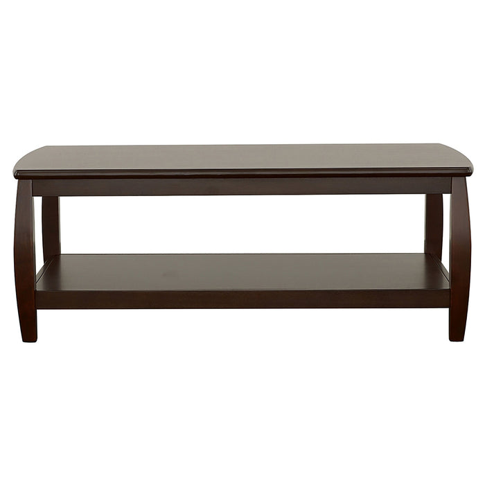 Coaster Dixon Rectangular Coffee Table with Lower Shelf Espresso Default Title