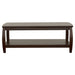 Coaster Dixon Rectangular Coffee Table with Lower Shelf Espresso Default Title