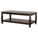 Coaster Dixon Rectangular Coffee Table with Lower Shelf Espresso Default Title