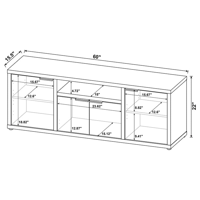 Coaster Tabby 3-piece Entertainment Center With 60" TV Stand Mango Default Title