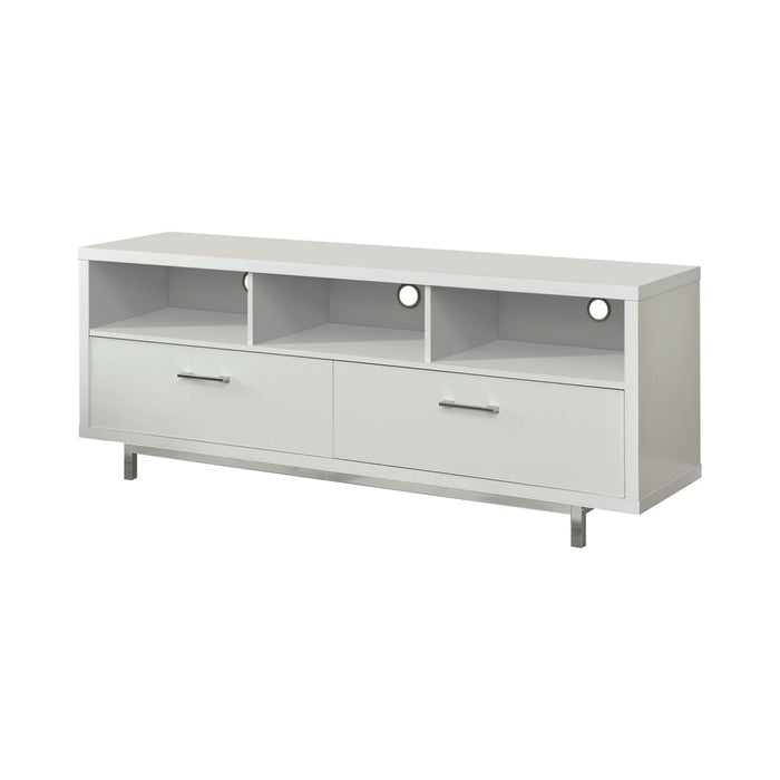 Coaster Casey 2-drawer Rectangular TV Console White Default Title