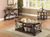 Coaster Laney End Table Deep Merlot and Clear Default Title