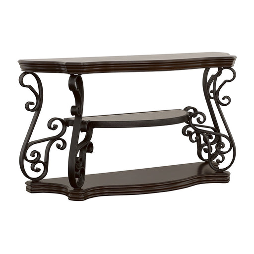 Coaster Laney Sofa Table Deep Merlot and Clear Default Title