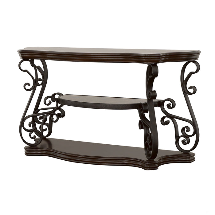 Coaster Laney Sofa Table Deep Merlot and Clear Default Title