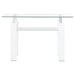 Coaster Dyer Rectangular Glass Top Sofa Table With Shelf White Default Title