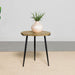 Coaster Pilar Round Solid Wood Top End Table Natural and Black Default Title