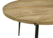 Coaster Pilar Round Solid Wood Top Coffee Table Natural and Black Default Title