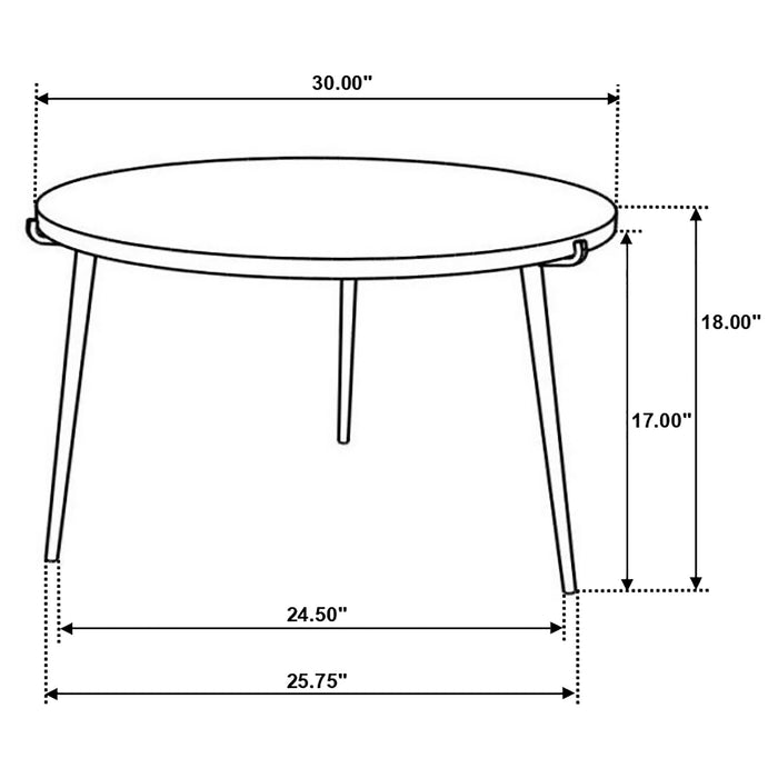 Coaster Pilar Round Solid Wood Top Coffee Table Natural and Black Default Title