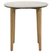 Coaster Aldis Round Marble Top End Table White and Natural Default Title