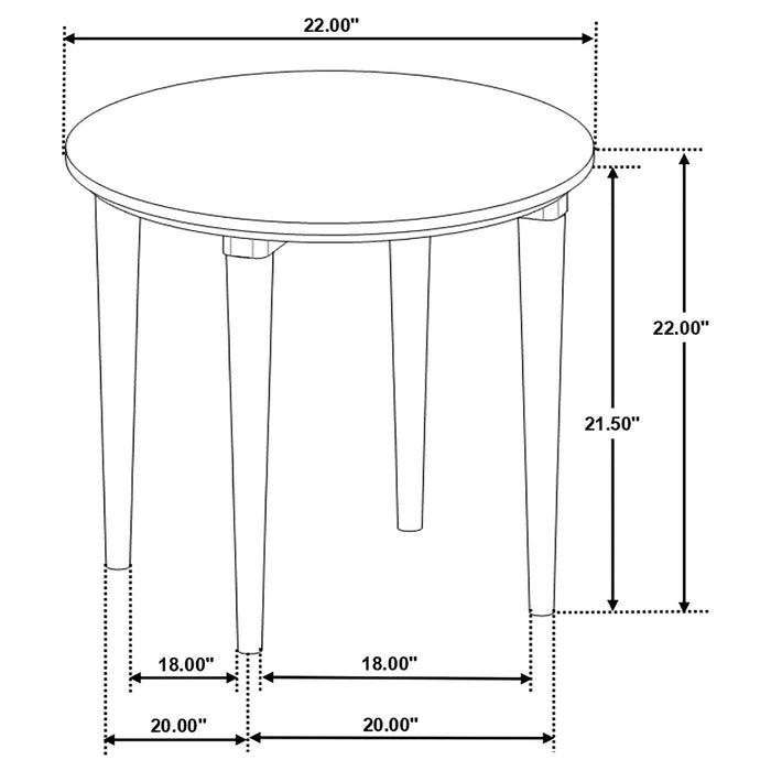 Coaster Aldis Round Marble Top End Table White and Natural Default Title