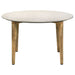 Coaster Aldis Round Marble Top Coffee Table White and Natural Default Title