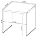 Coaster Opal Square End Table With Clear Glass Legs White High Gloss