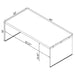 Coaster Opal Rectangular Coffee Table With Clear Glass Legs White High Gloss Default Title