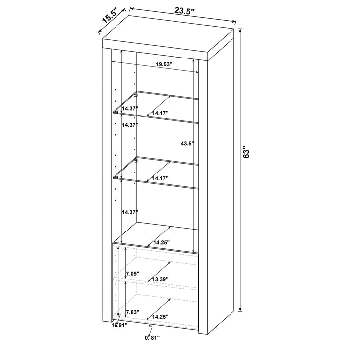 Coaster Jude 3-piece Entertainment Center With 71" TV Stand White High Gloss Default Title