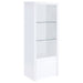 Coaster Jude 3-shelf Media Tower With Storage Cabinet White High Gloss Default Title